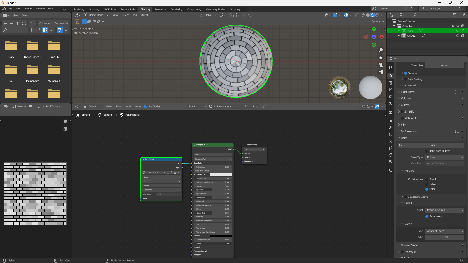 Blender add Texture to Fake Material
